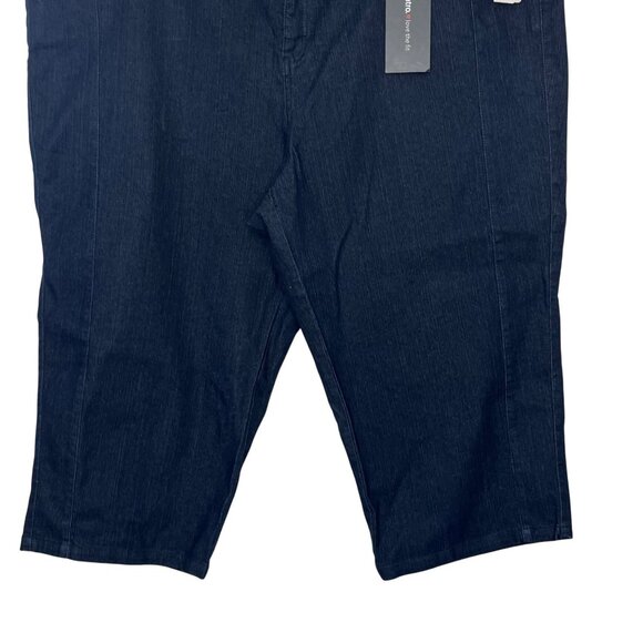 Intro Capri Pants Jeans Womens Size 24W Dark Wash Comfort Waist New - Picture 4 of 12